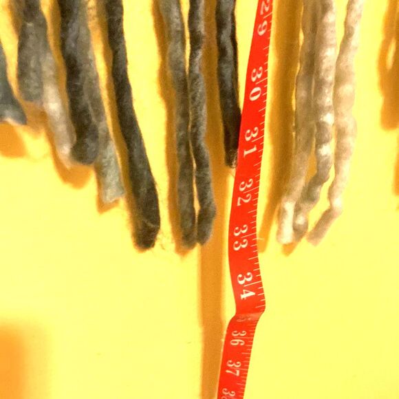 Wall Art Dreamcatcher Tapestry Boho Thick Natural WOOL Blue and Gray 11 x 32 in - Picture 12 of 14